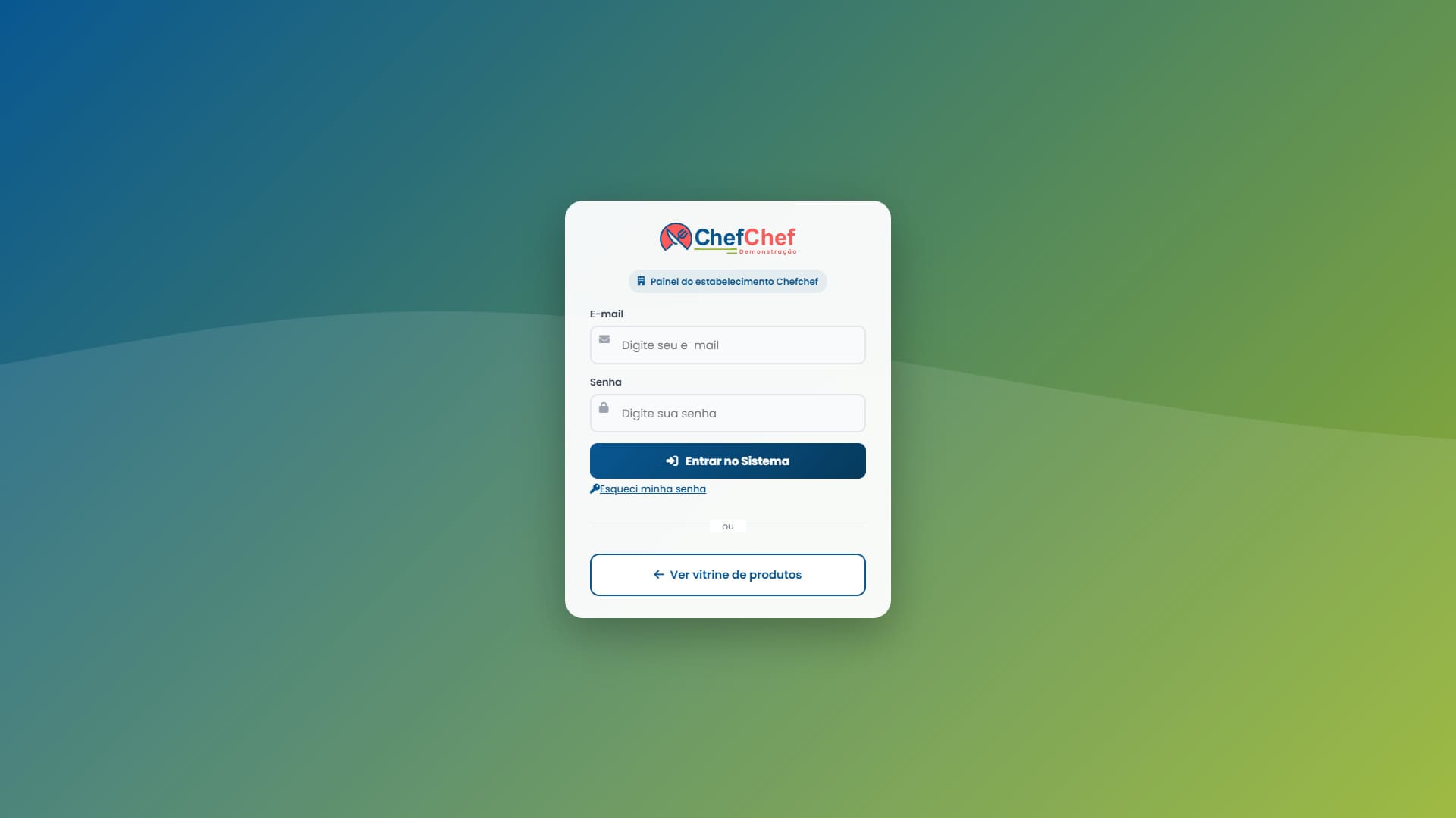Painel admin - login